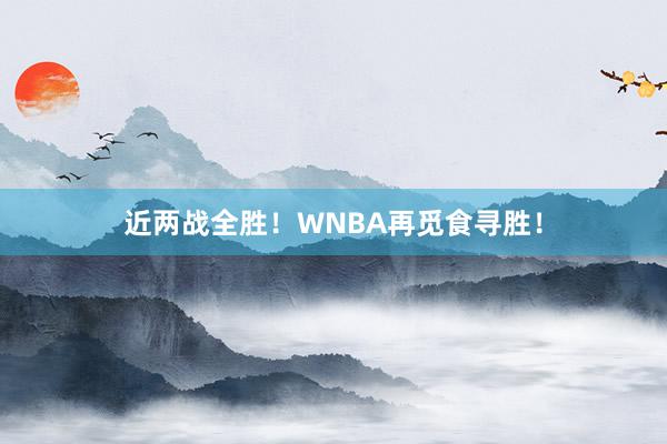 近两战全胜！WNBA再觅食寻胜！